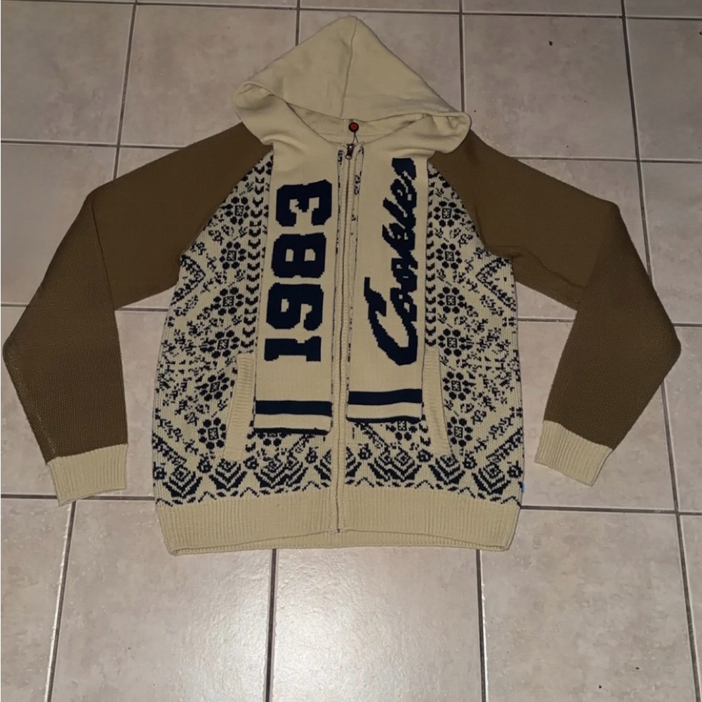 Cookies 1983 KNIT SCARF Full Zip Hoodie Sz Large